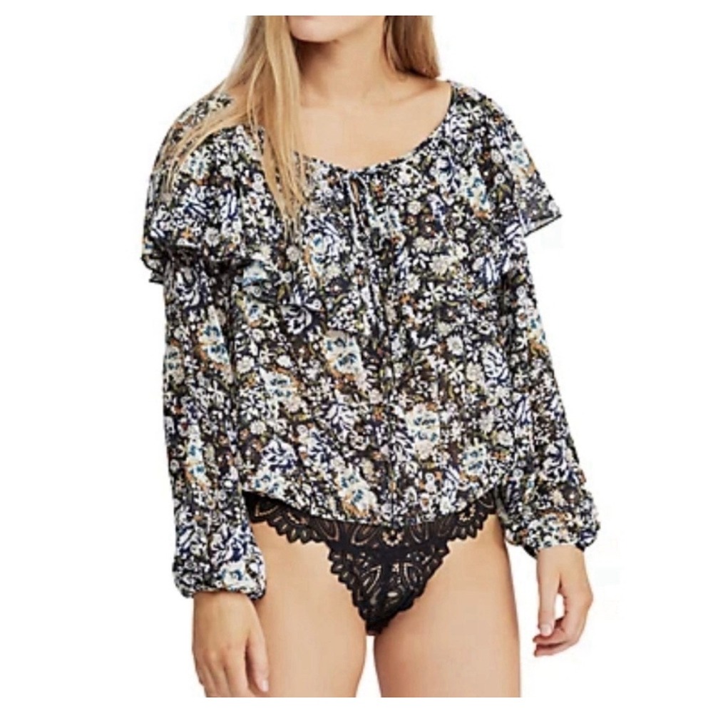 Free People Intimately Womens Bodysuit M Boho Feminine Lace Chic‎ Cottagecore